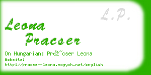 leona pracser business card